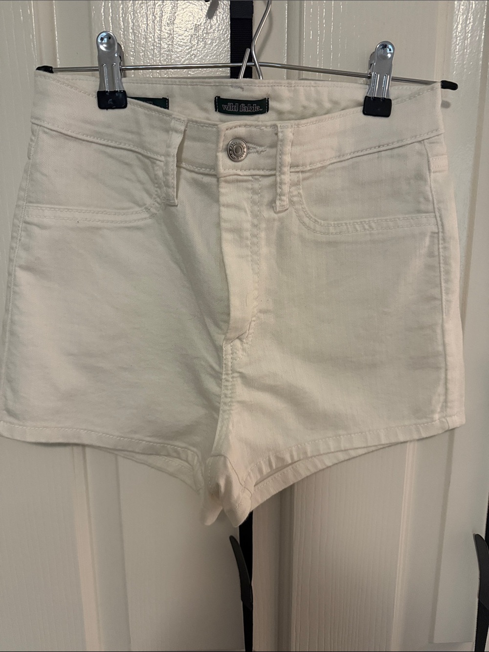 Wild Fable White High-Rise Denim Shortie